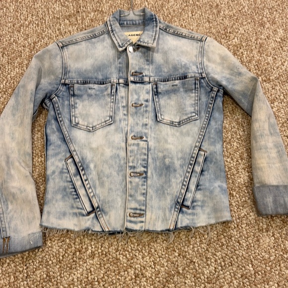 L'AGENCE Light Blue Jean Jacket - Picture 1 of 7